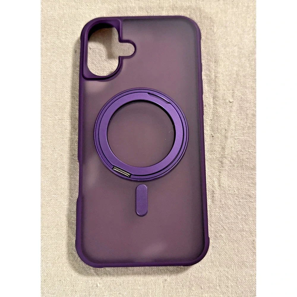 Pro Case protective‎ case with ring for stand iPhone 16 Plus  purple